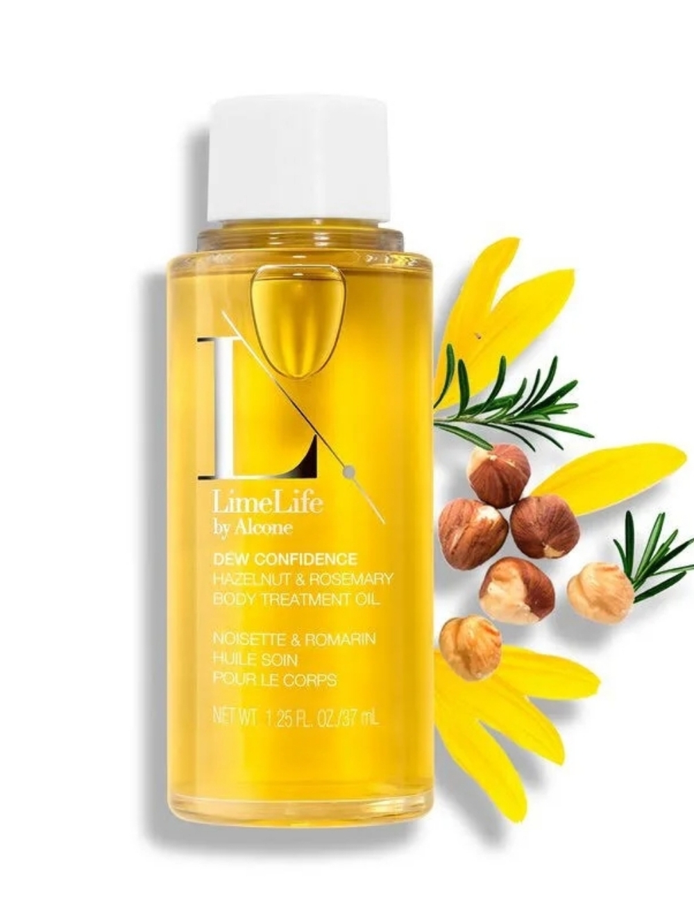 LimeLife By Alcone- Dew Confidence- Hazelnut & Rosemary Body Treatment Oil
